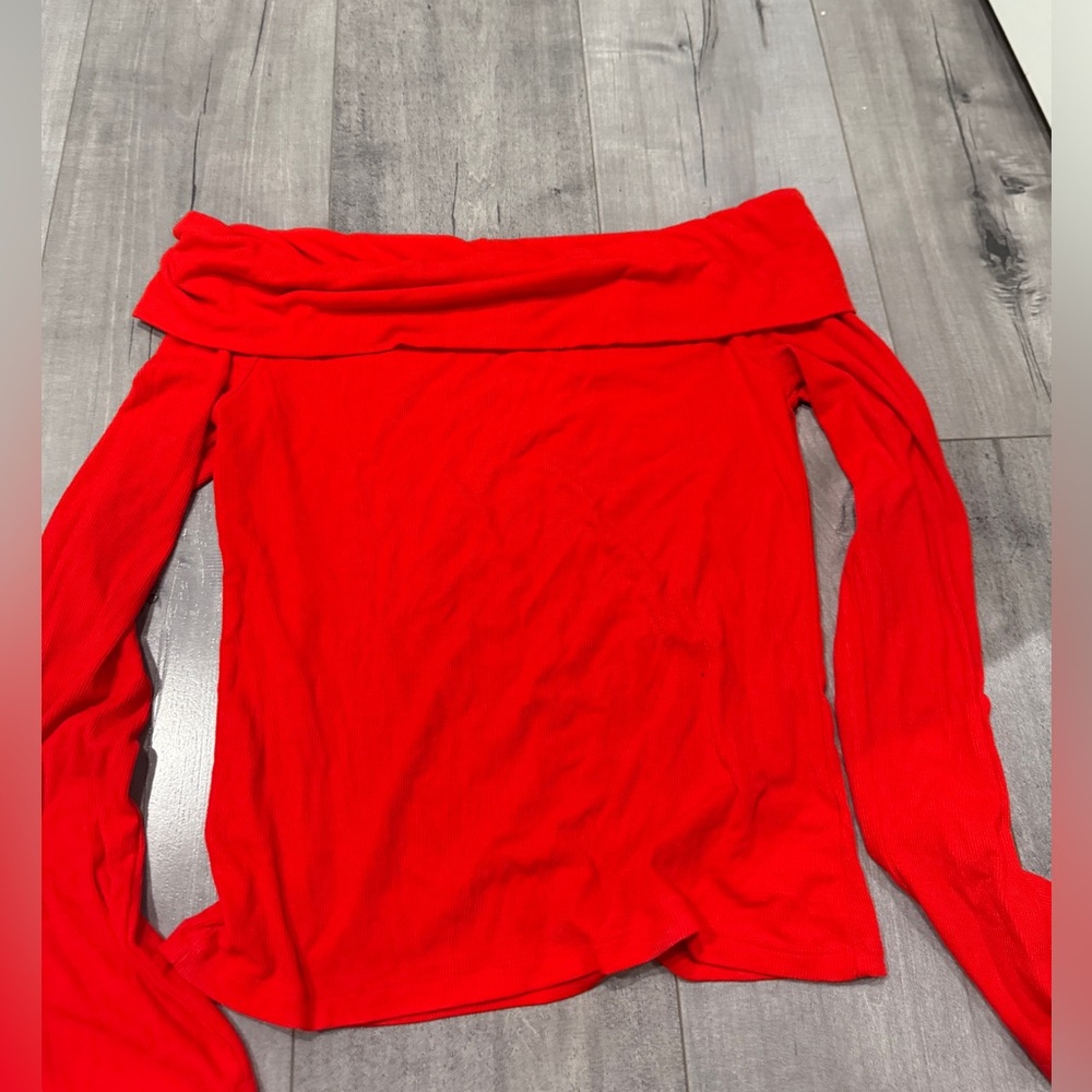 Off the Shoulder Red Top